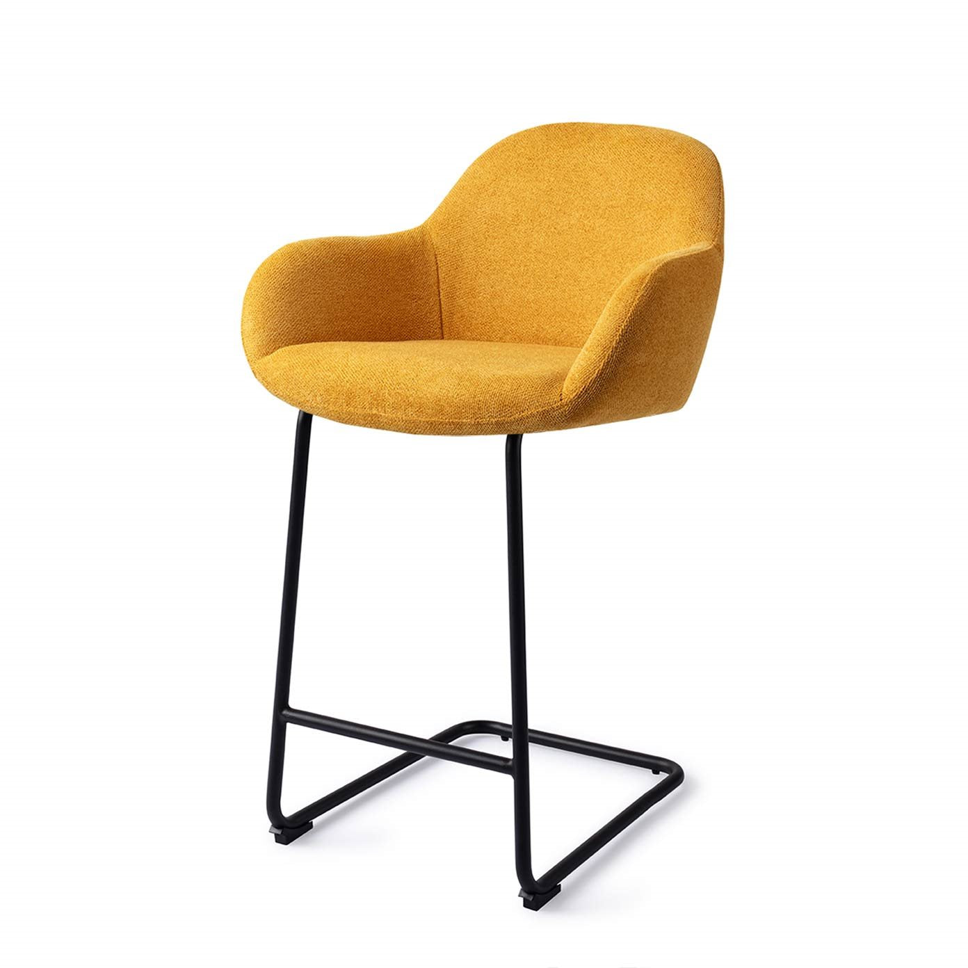 Jesper Home Kushi Sweet Corn Barkruk - Arch Black (L) - KwaliteitWonen.nl