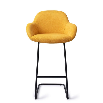 Jesper Home Kushi Sweet Corn Barkruk - Arch Black (H) - KwaliteitWonen.nl