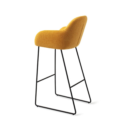 Jesper Home Kushi Sweet Corn Barkruk - Slide Black (H) - KwaliteitWonen.nl