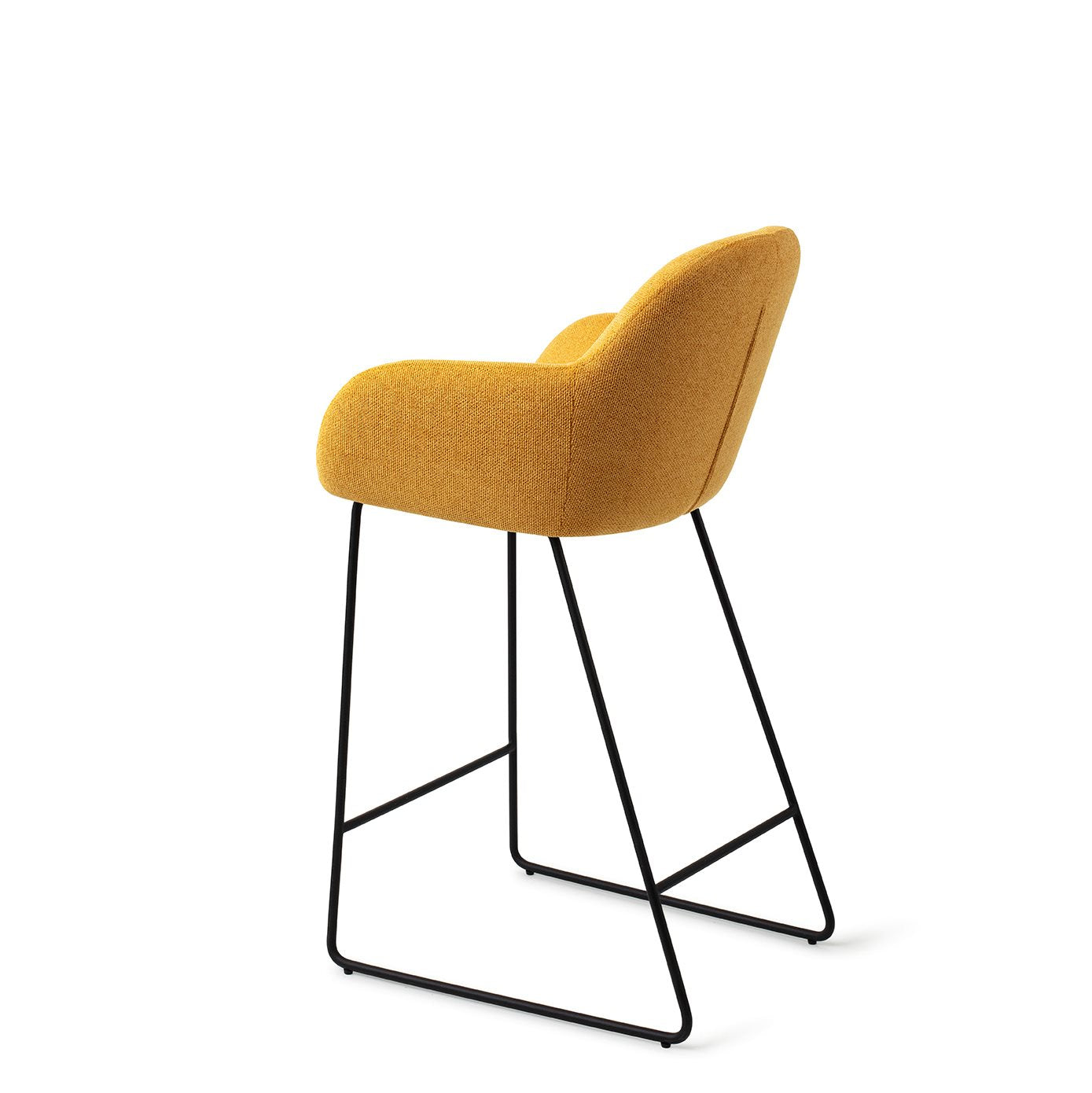 Jesper Home Kushi Sweet Corn Barkruk - Slide Black (L) - KwaliteitWonen.nl