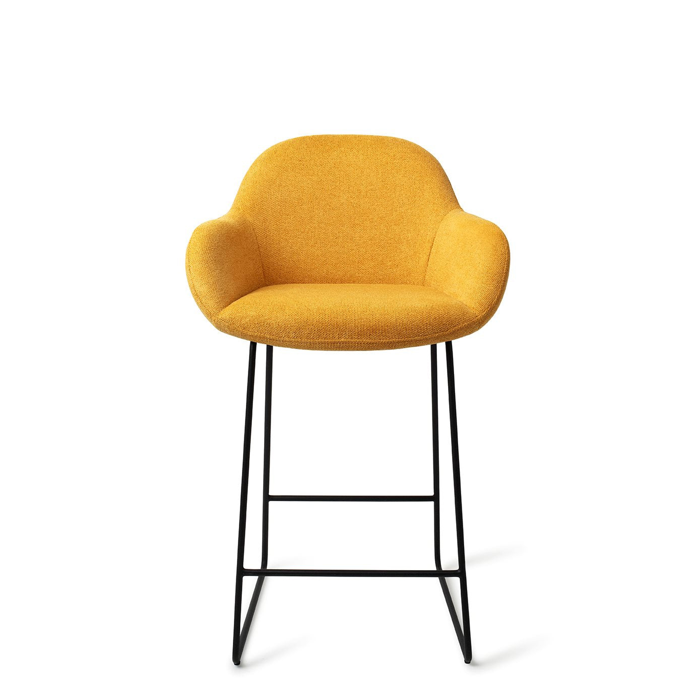 Jesper Home Kushi Sweet Corn Barkruk - Slide Black (L) - KwaliteitWonen.nl