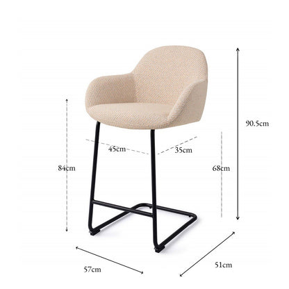 Jesper Home Kushi Trouty Tinge Barkruk - Arch Black (L) - KwaliteitWonen.nl