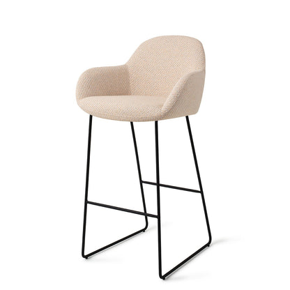 Jesper Home Kushi Trouty Tinge Barkruk - Slide Black (H) - KwaliteitWonen.nl