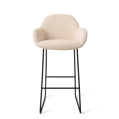 Jesper Home Kushi Trouty Tinge Barkruk - Slide Black (H) - KwaliteitWonen.nl