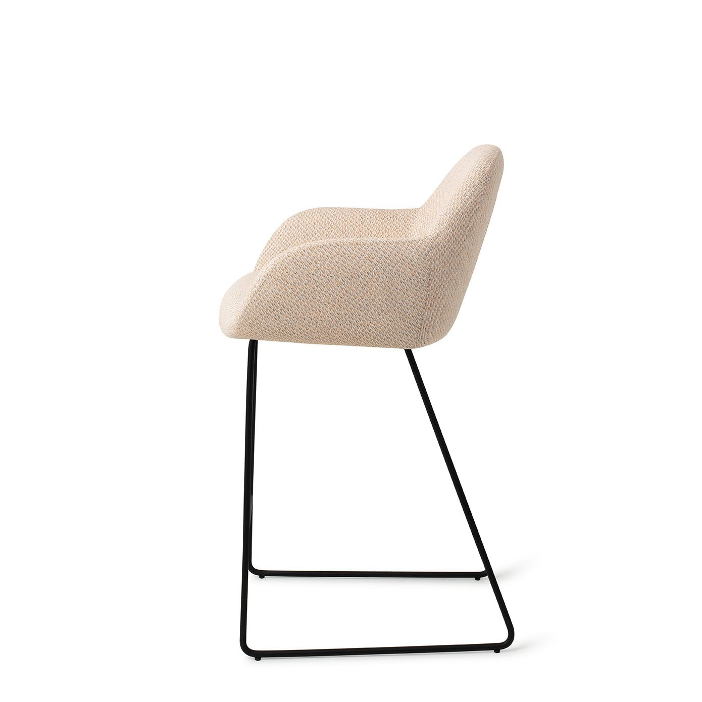 Jesper Home Kushi Trouty Tinge Barkruk - Slide Black (L) - KwaliteitWonen.nl