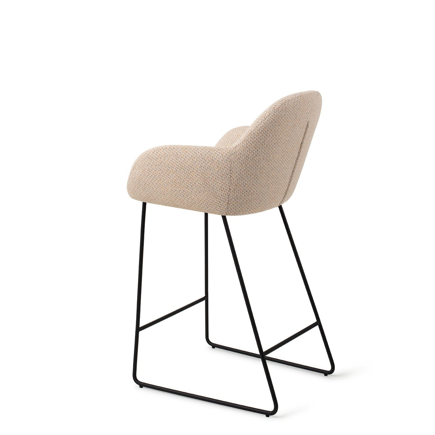 Jesper Home Kushi Trouty Tinge Barkruk - Slide Black (L) - KwaliteitWonen.nl