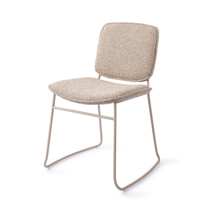 Jesper Home Makio Eetkamerstoel Almond Knit - KwaliteitWonen.nl