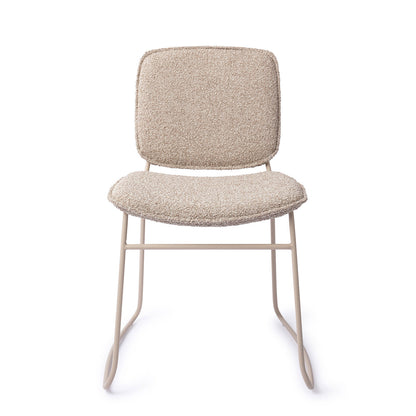 Jesper Home Makio Eetkamerstoel Almond Knit - KwaliteitWonen.nl