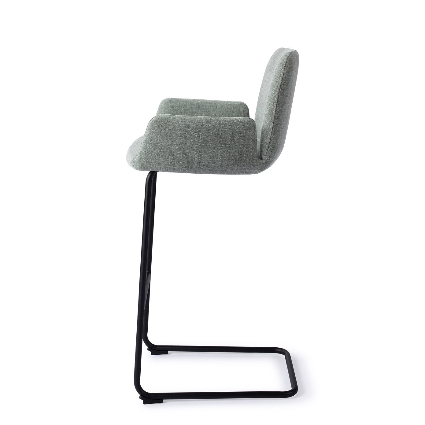 Jesper Home Misaki Breezy Blue Barkruk (H) - Bar Arch Black - KwaliteitWonen.nl