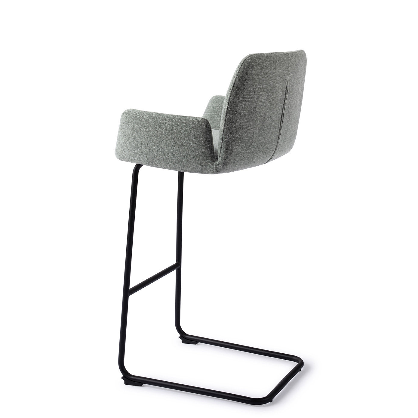 Jesper Home Misaki Breezy Blue Barkruk (H) - Bar Arch Black - KwaliteitWonen.nl