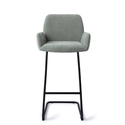 Jesper Home Misaki Breezy Blue Barkruk (H) - Bar Arch Black - KwaliteitWonen.nl