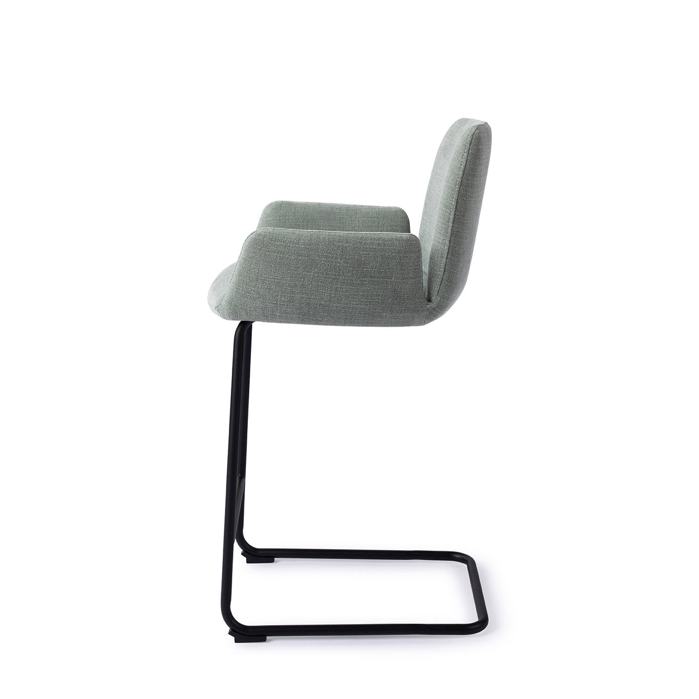 Jesper Home Misaki Breezy Blue Barkruk (L) - Counter Arch Black - KwaliteitWonen.nl