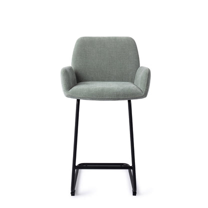 Jesper Home Misaki Breezy Blue Barkruk (L) - Counter Arch Black - KwaliteitWonen.nl