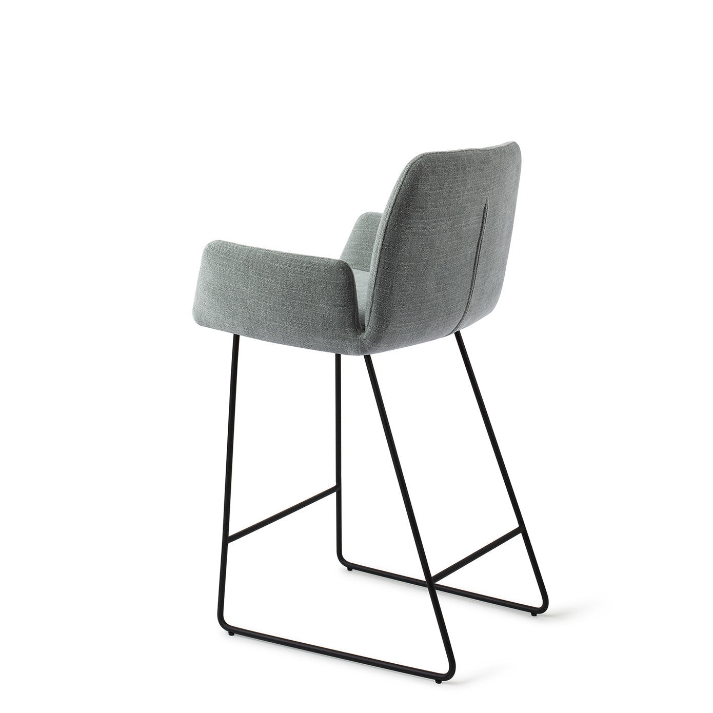 Jesper Home Misaki Breezy Blue Barkruk (L) - Counter Slide Black - KwaliteitWonen.nl