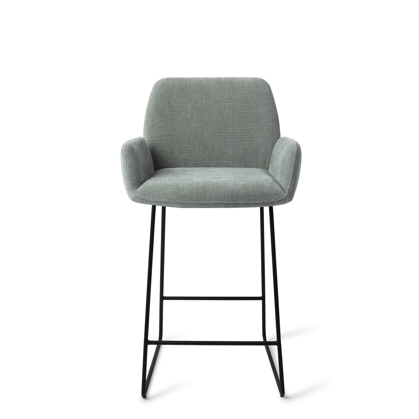 Jesper Home Misaki Breezy Blue Barkruk (L) - Counter Slide Black - KwaliteitWonen.nl