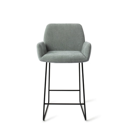 Jesper Home Misaki Breezy Blue Barkruk (L) - Counter Slide Black - KwaliteitWonen.nl