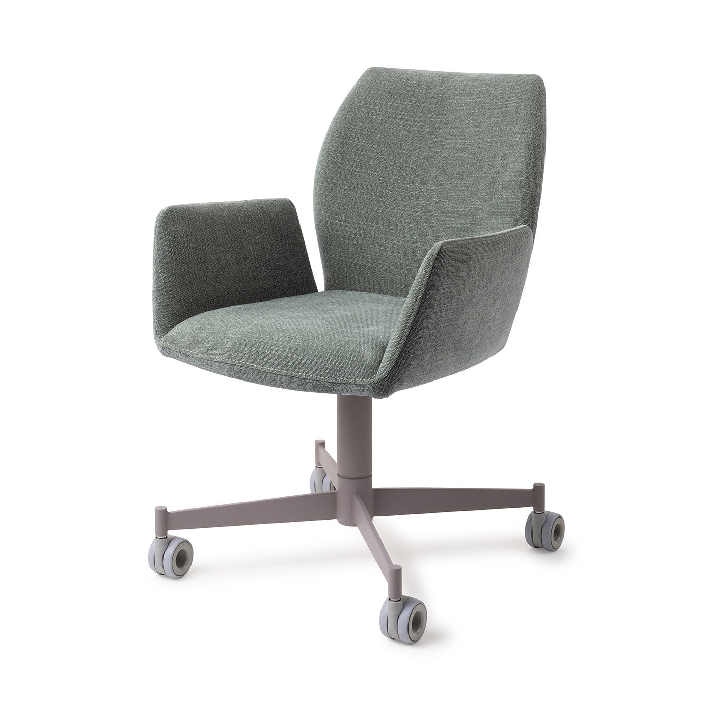 Jesper Home Misaki Breezy Blue Eetkamerstoel - Caster Grey - KwaliteitWonen.nl