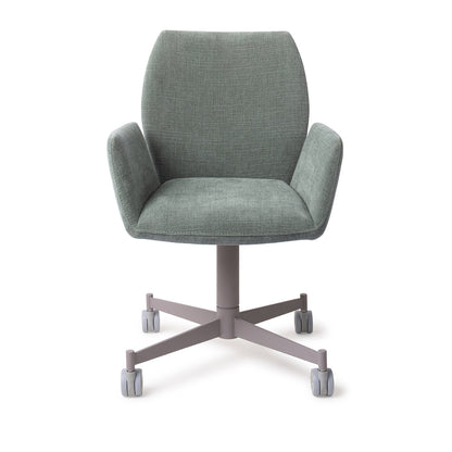 Jesper Home Misaki Breezy Blue Eetkamerstoel - Caster Grey - KwaliteitWonen.nl