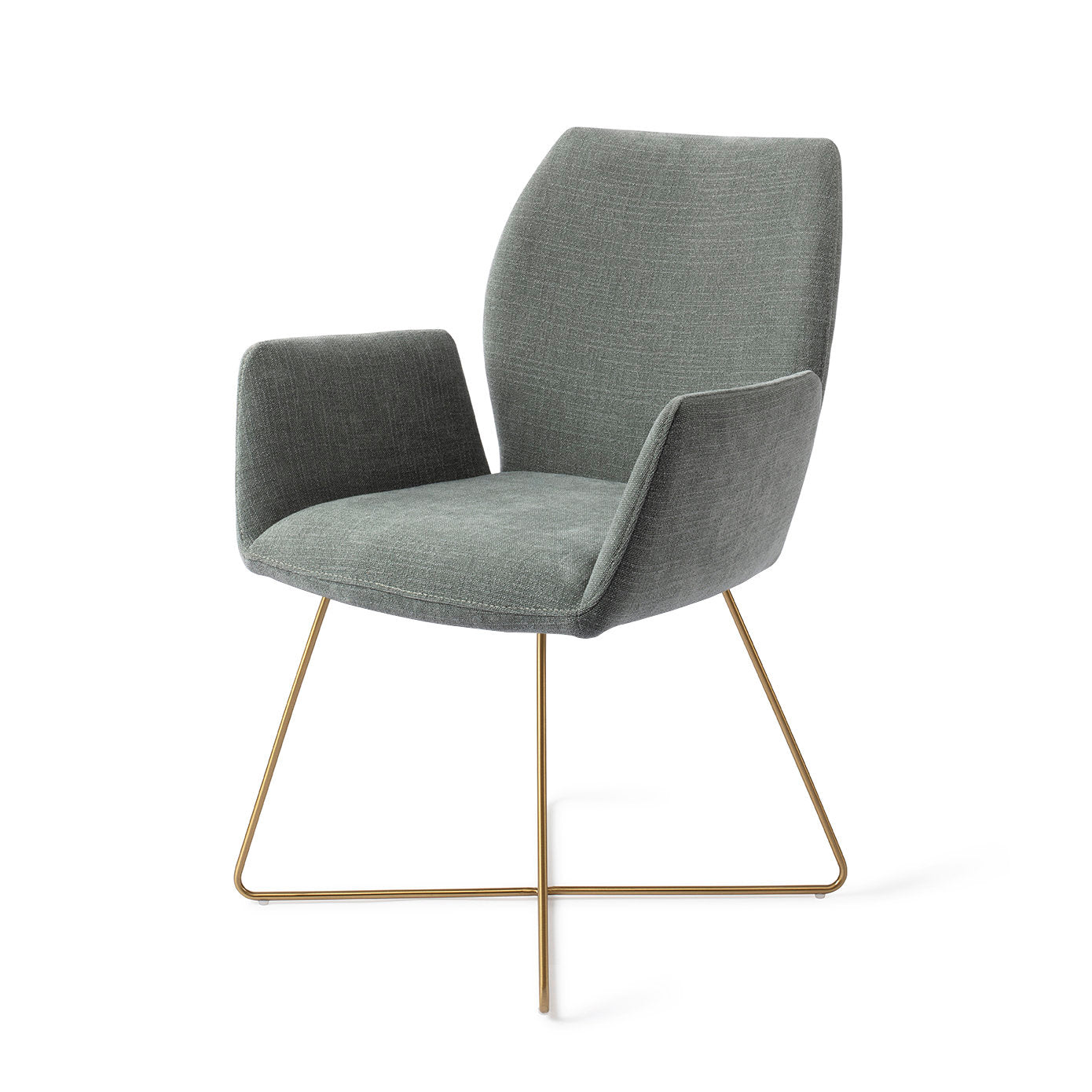 Jesper Home Misaki Breezy Blue Eetkamerstoel - Cross Gold - KwaliteitWonen.nl