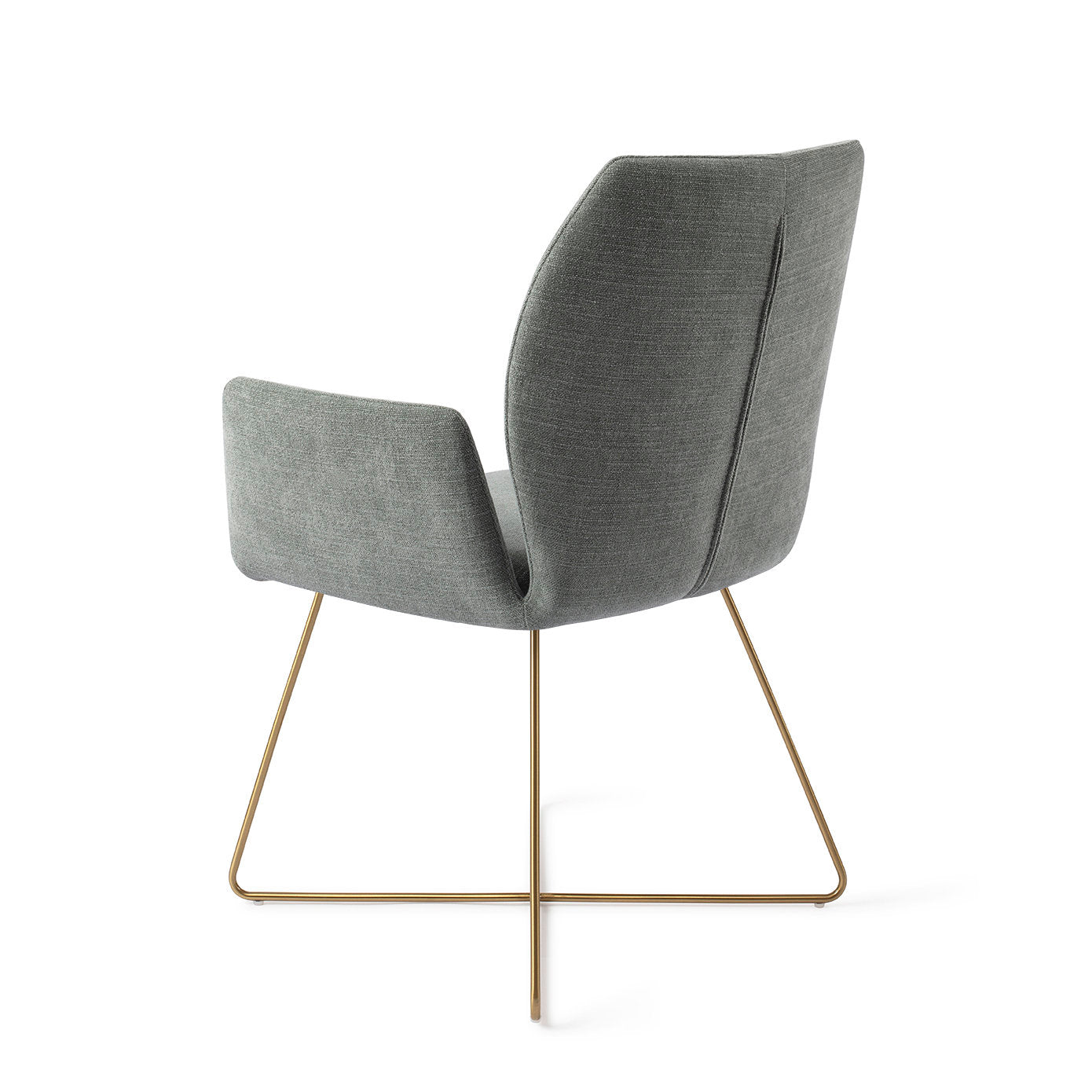 Jesper Home Misaki Breezy Blue Eetkamerstoel - Cross Gold - KwaliteitWonen.nl
