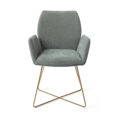 Jesper Home Misaki Breezy Blue Eetkamerstoel - Cross Gold - KwaliteitWonen.nl