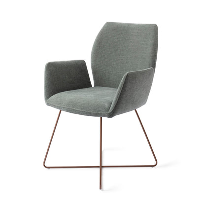Jesper Home Misaki Breezy Blue Eetkamerstoel - Cross Rose - KwaliteitWonen.nl