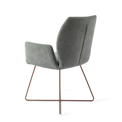Jesper Home Misaki Breezy Blue Eetkamerstoel - Cross Rose - KwaliteitWonen.nl