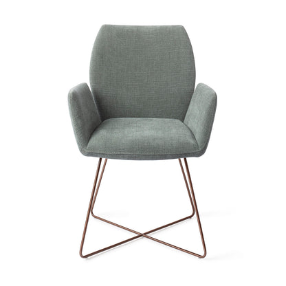 Jesper Home Misaki Breezy Blue Eetkamerstoel - Cross Rose - KwaliteitWonen.nl