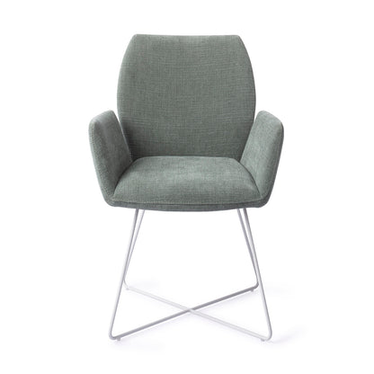 Jesper Home Misaki Breezy Blue Eetkamerstoel - Cross White - KwaliteitWonen.nl