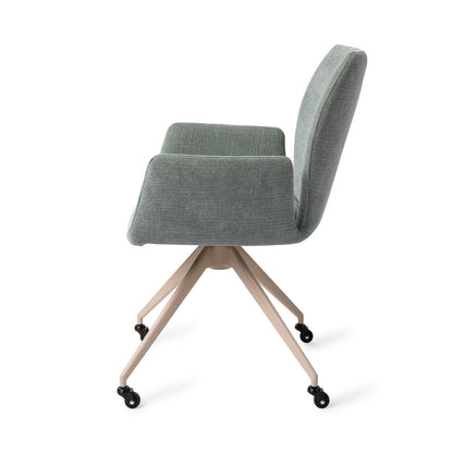 Jesper Home Misaki Breezy Blue Eetkamerstoel - Glide Beige - KwaliteitWonen.nl