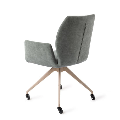 Jesper Home Misaki Breezy Blue Eetkamerstoel - Glide Beige - KwaliteitWonen.nl
