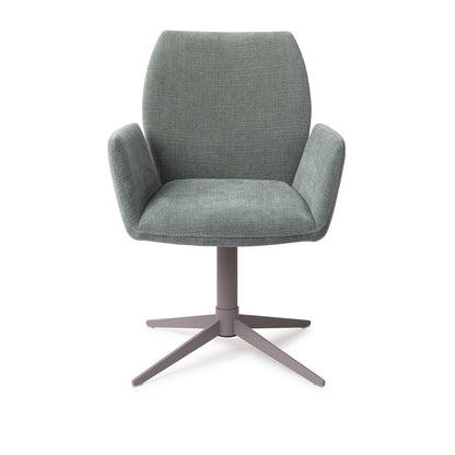 Jesper Home Misaki Breezy Blue Eetkamerstoel - Quad Grey - KwaliteitWonen.nl