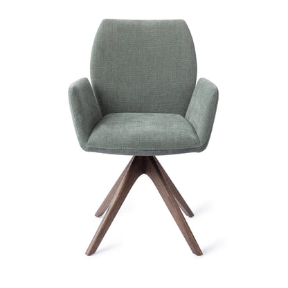 Jesper Home Misaki Breezy Blue Eetkamerstoel - Revolve Oak Walnut - KwaliteitWonen.nl