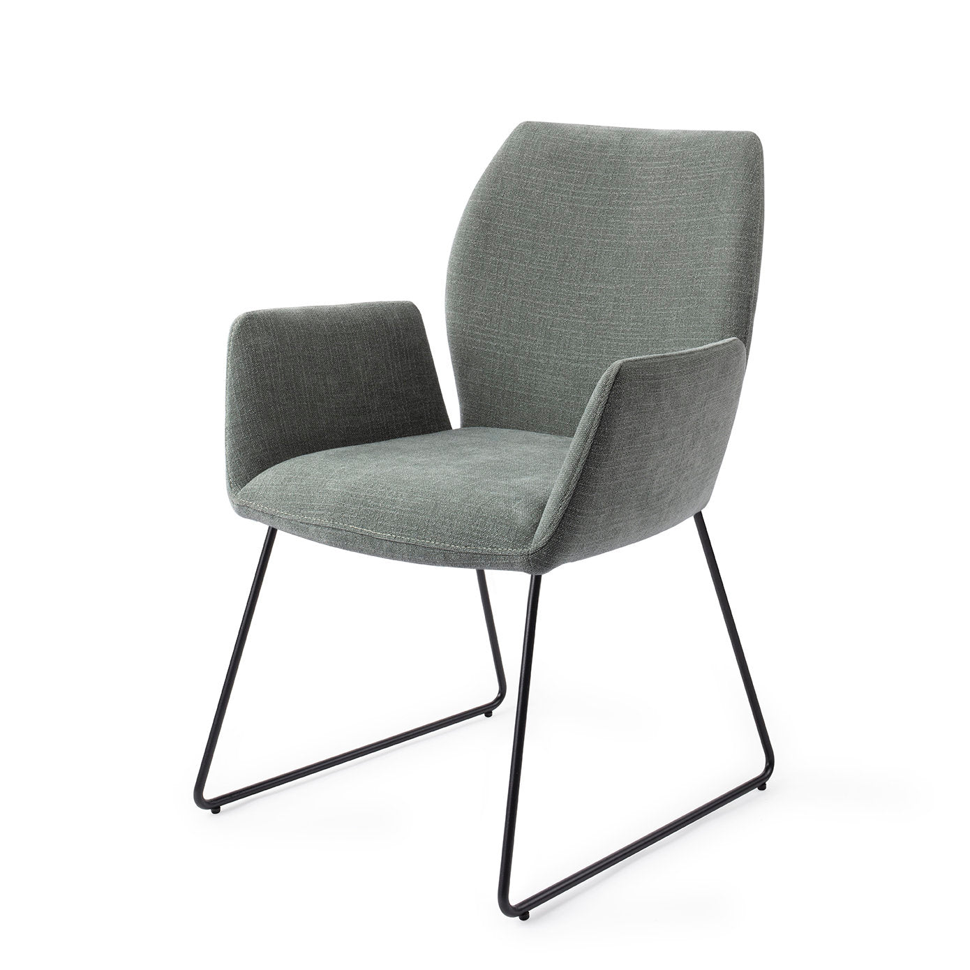 Jesper Home Misaki Breezy Blue Eetkamerstoel - Slide Black - KwaliteitWonen.nl