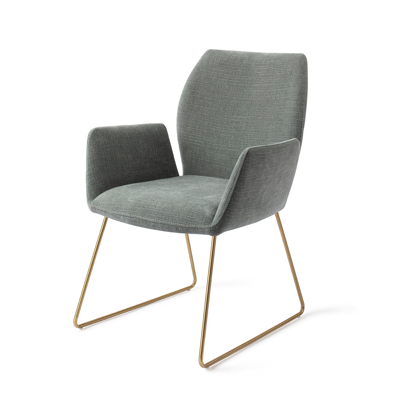 Jesper Home Misaki Breezy Blue Eetkamerstoel - Slide Gold - KwaliteitWonen.nl