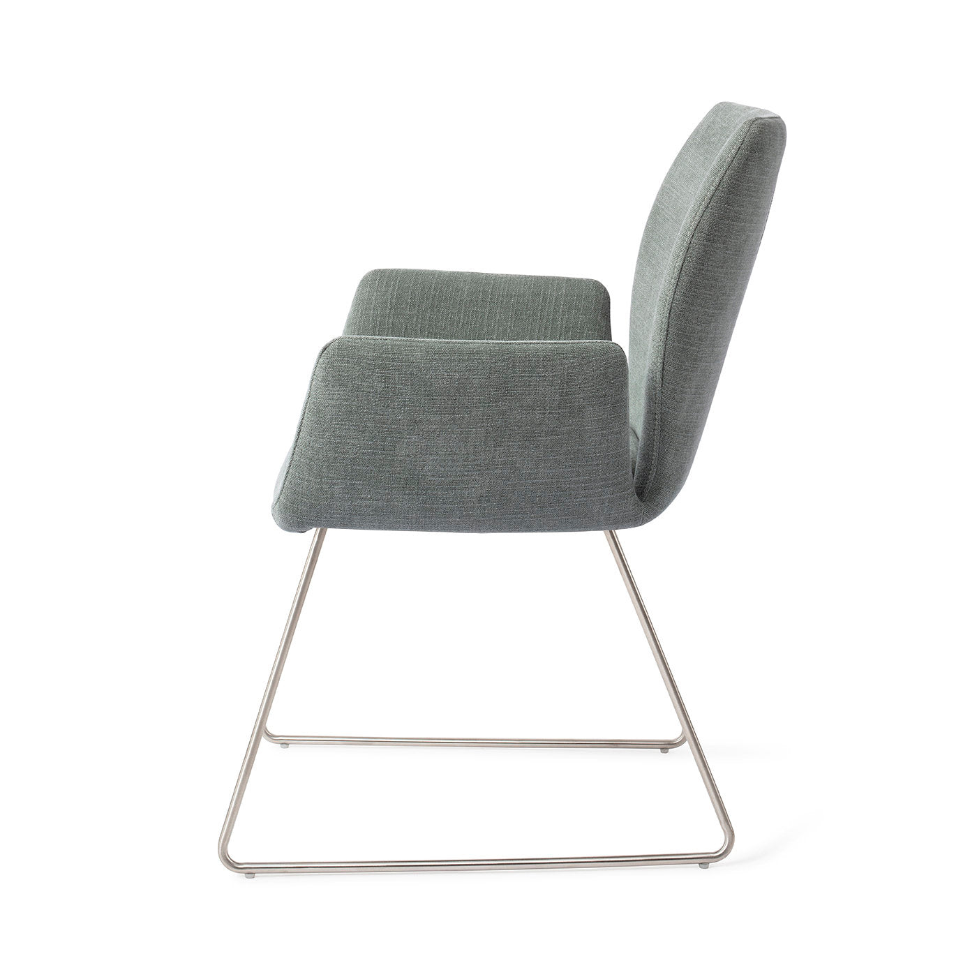 Jesper Home Misaki Breezy Blue Eetkamerstoel - Slide Steel - KwaliteitWonen.nl