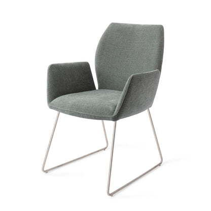 Jesper Home Misaki Breezy Blue Eetkamerstoel - Slide Steel - KwaliteitWonen.nl
