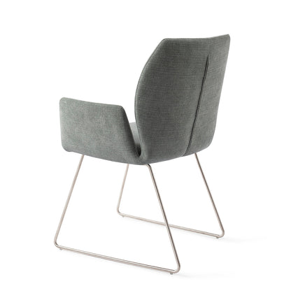 Jesper Home Misaki Breezy Blue Eetkamerstoel - Slide Steel - KwaliteitWonen.nl