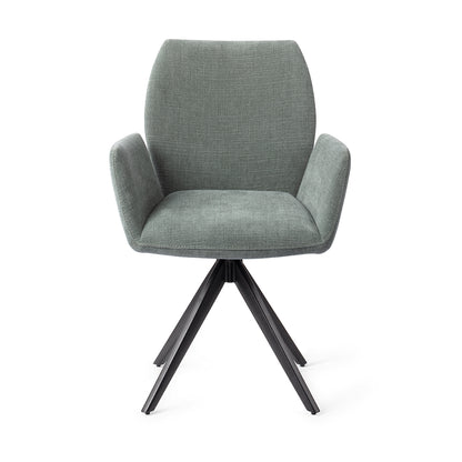 Jesper Home Misaki Breezy Blue Eetkamerstoel - Turn Black - KwaliteitWonen.nl