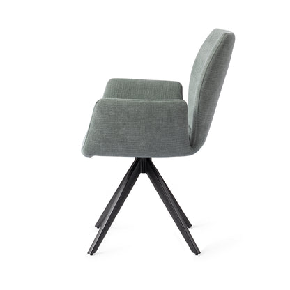 Jesper Home Misaki Breezy Blue Eetkamerstoel - Turn Black - KwaliteitWonen.nl