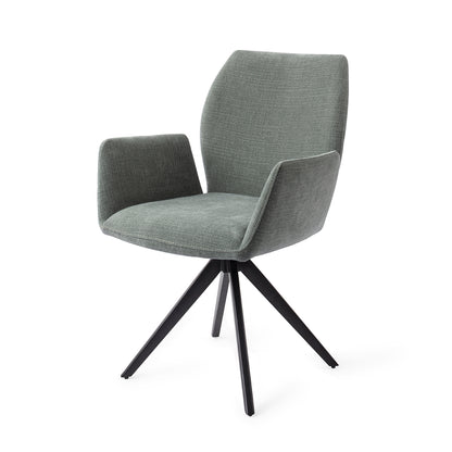 Jesper Home Misaki Breezy Blue Eetkamerstoel - Turn Black - KwaliteitWonen.nl