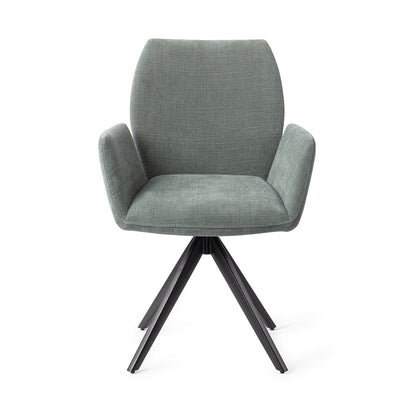Jesper Home Misaki Breezy Blue Eetkamerstoel - Turn Black - KwaliteitWonen.nl