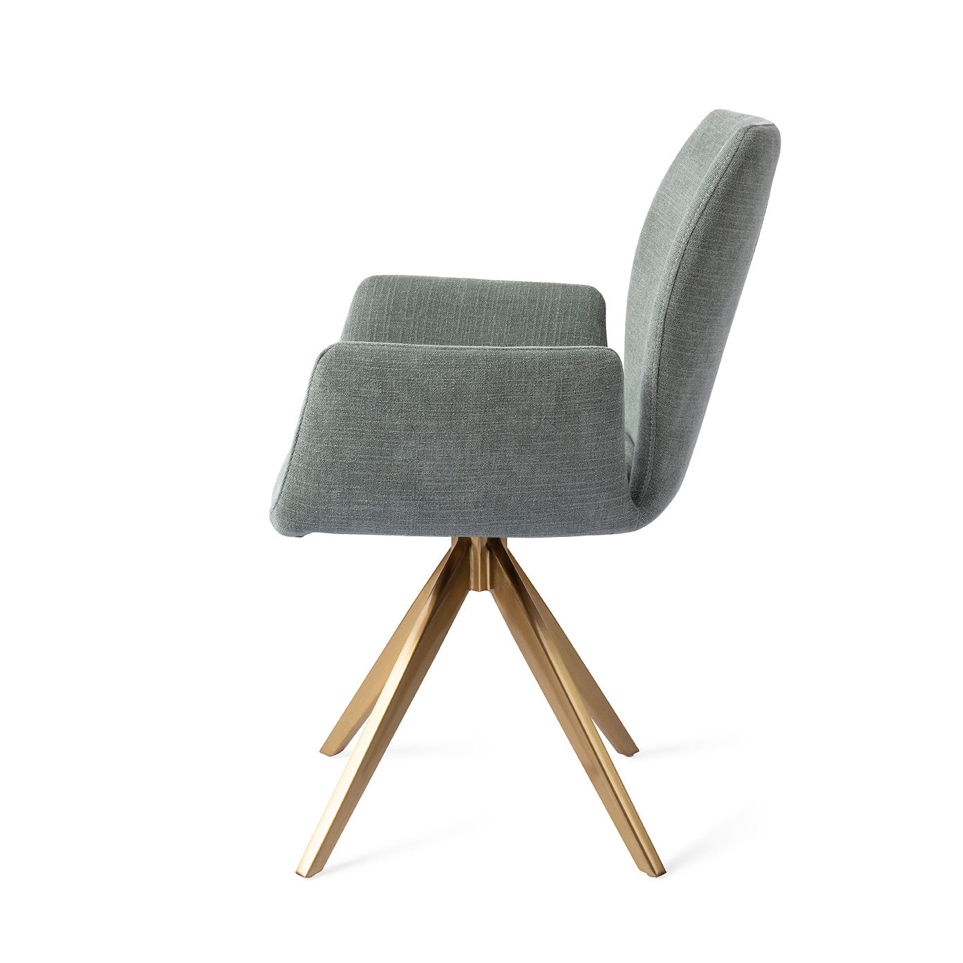 Jesper Home Misaki Breezy Blue Eetkamerstoel - Turn Gold - KwaliteitWonen.nl