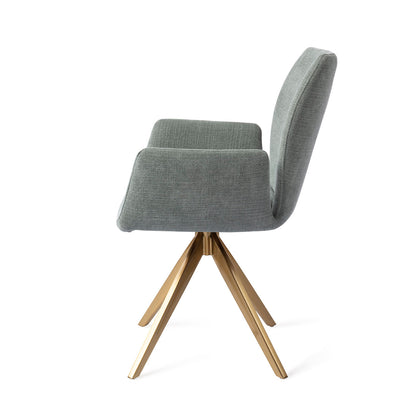 Jesper Home Misaki Breezy Blue Eetkamerstoel - Turn Gold - KwaliteitWonen.nl