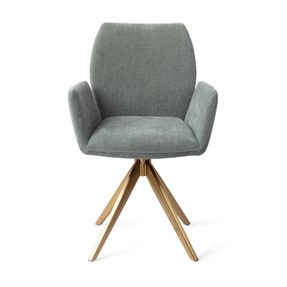Jesper Home Misaki Breezy Blue Eetkamerstoel - Turn Gold - KwaliteitWonen.nl