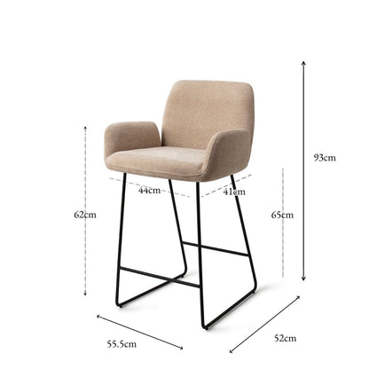 Jesper Home Misaki Funky Fudge Barkruk - Slide Black (L) - KwaliteitWonen.nl