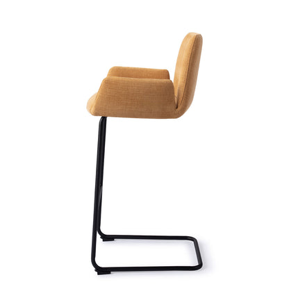 Jesper Home Misaki Honey Harvest Barkruk (H) - Bar Arch Black - KwaliteitWonen.nl