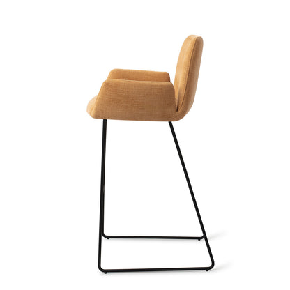Jesper Home Misaki Honey Harvest Barkruk (H) - Bar Slide Black - KwaliteitWonen.nl