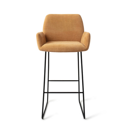 Jesper Home Misaki Honey Harvest Barkruk (H) - Bar Slide Black - KwaliteitWonen.nl