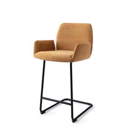 Jesper Home Misaki Honey Harvest Barkruk (L) - Counter Arch Black - KwaliteitWonen.nl